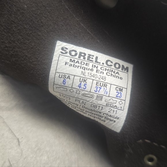 Sorel Women's Brown Joan of Arctic NL1542-248 Faux Fur Waterproof Boots Sz. 6 - Picture 8 of 8